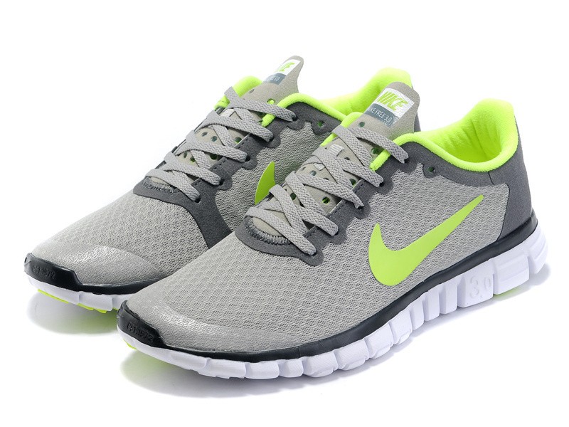 Nike Free 3.0 v2 Womens Shoes Green Grey - Click Image to Close